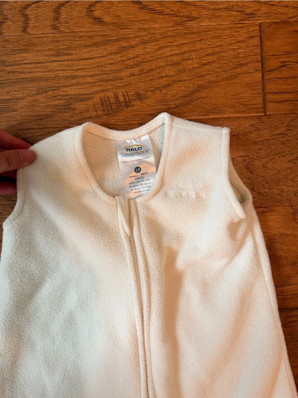 Halo Cream Sleeveless Zip Front Sleep Sack